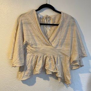 Lucky Brand Cream Boho Top